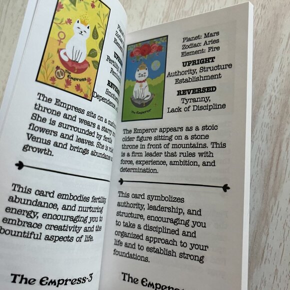 NEW NIB Cute Cat Tarot Deck, AUTHENTIC Blooming Cat Pastel Tarot Deck, 90 Cards - Picture 5 of 5